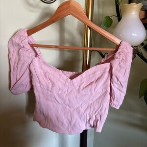 Wilfred Blush Pink Puff Sleeve Top